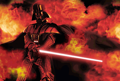 3Dポストカード スター・ウォーズ/フォースの覚醒 ダース・ベイダーDarth Vader on Fire S3714
