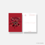 日比谷花壇 クリスマスカード typography-03 Dahlia N7742
