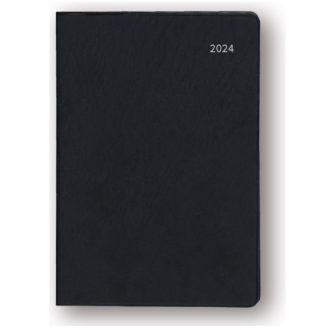 2024年1月始まり アポイント Appoint 大きな文字シリーズ A6 1ヶ月ブロック 薄型 手帳サイズ ブラック E8316