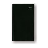 2023年9月始まり ダイアリー 薄型 1ヶ月ブロック 手帳サイズ ブラック E2320
