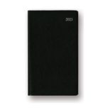 2023年9月始まり ダイアリー 薄型 1ヶ月ブロック 手帳サイズ ブラック E2696