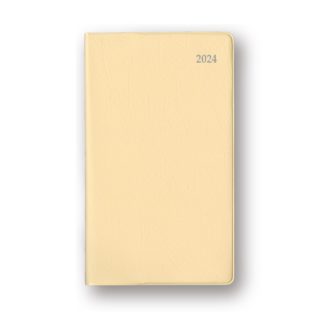 2023年9月始まり ダイアリー 薄型 1ヶ月ブロック 手帳サイズ アイボリー E2323