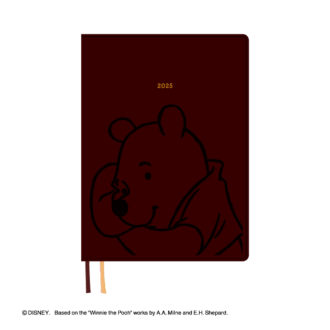 2025年1月始まり ディズニー Disney Diary B6 ウィークリー プー ブラウン E6210