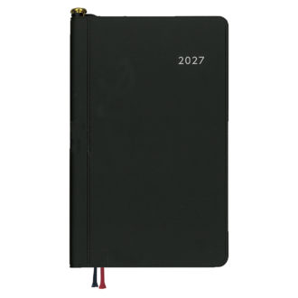 【予約商品】2027年1月始まり アポイント 文字大 1W+横罫 鉛筆付き ブラック