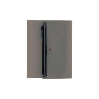 isshoni.ケース付ノートカバーPVC A6 スモークブラック N6169