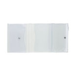 isshoni.ケース付ノートカバーPVC B6 クリアホワイト N6172