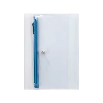 isshoni.ケース付ノートカバーPVC B6 クリアブルー N6173