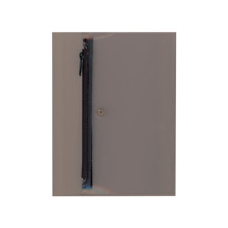 isshoni.ケース付ノートカバーPVC B6 スモークブラック N6174