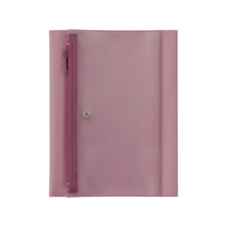isshoni.ケース付ノートカバーPVC B6 ローズピンク N6176