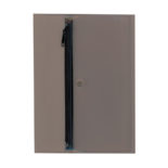 isshoni.ケース付ノートカバーPVC A5 スモークブラック N6179