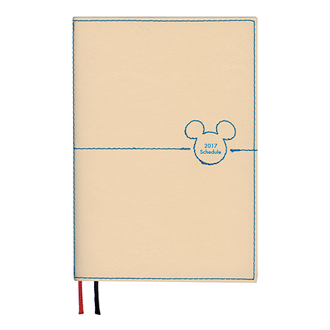 17年1月始まり ディズニー Disney Diary ステッチワークミッキー 見開き1週間 A6 ベージュ E6085 年版手帳 手帳 ダイアリー のダイゴーオンラインショップ