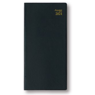 2024年1月始まり アポイント Appoint E1001 1ヶ月横罫 薄型 手帳サイズ ブラック