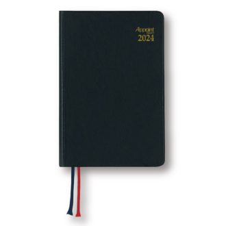 2024年1月始まり アポイント Appoint E1008 1週間＋横罫 手帳（ミニ）サイズ ブラック