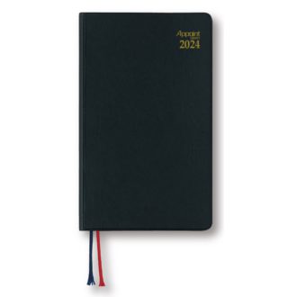2024年1月始まり アポイント Appoint E1009 見開き1週間 手帳サイズ ブラック
