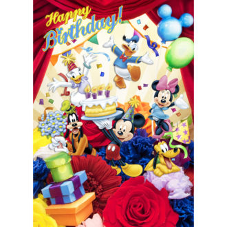 3Dポストカード ブーケシリーズ ミッキー&フレンズ バースデーカード #01