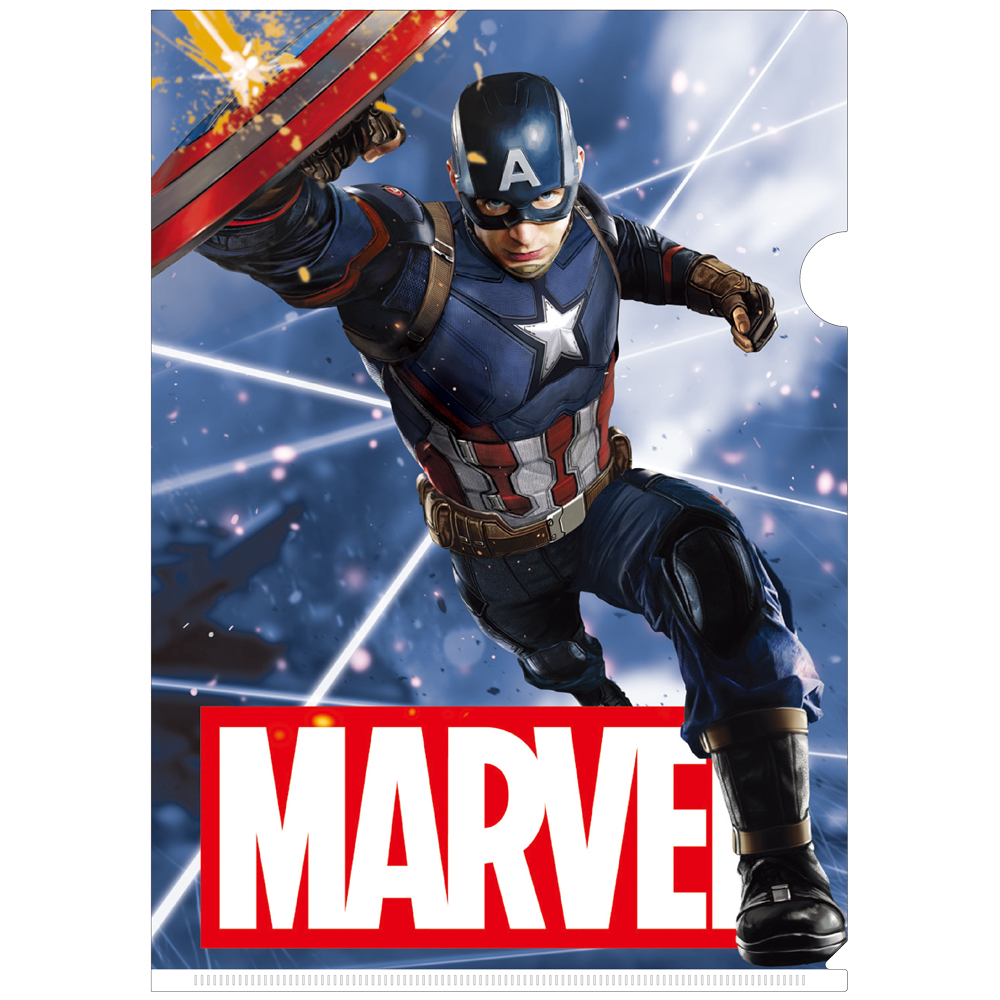 MARVEL 3Dクリアファイル-004 キャプテンアメリカ Captain America N1591