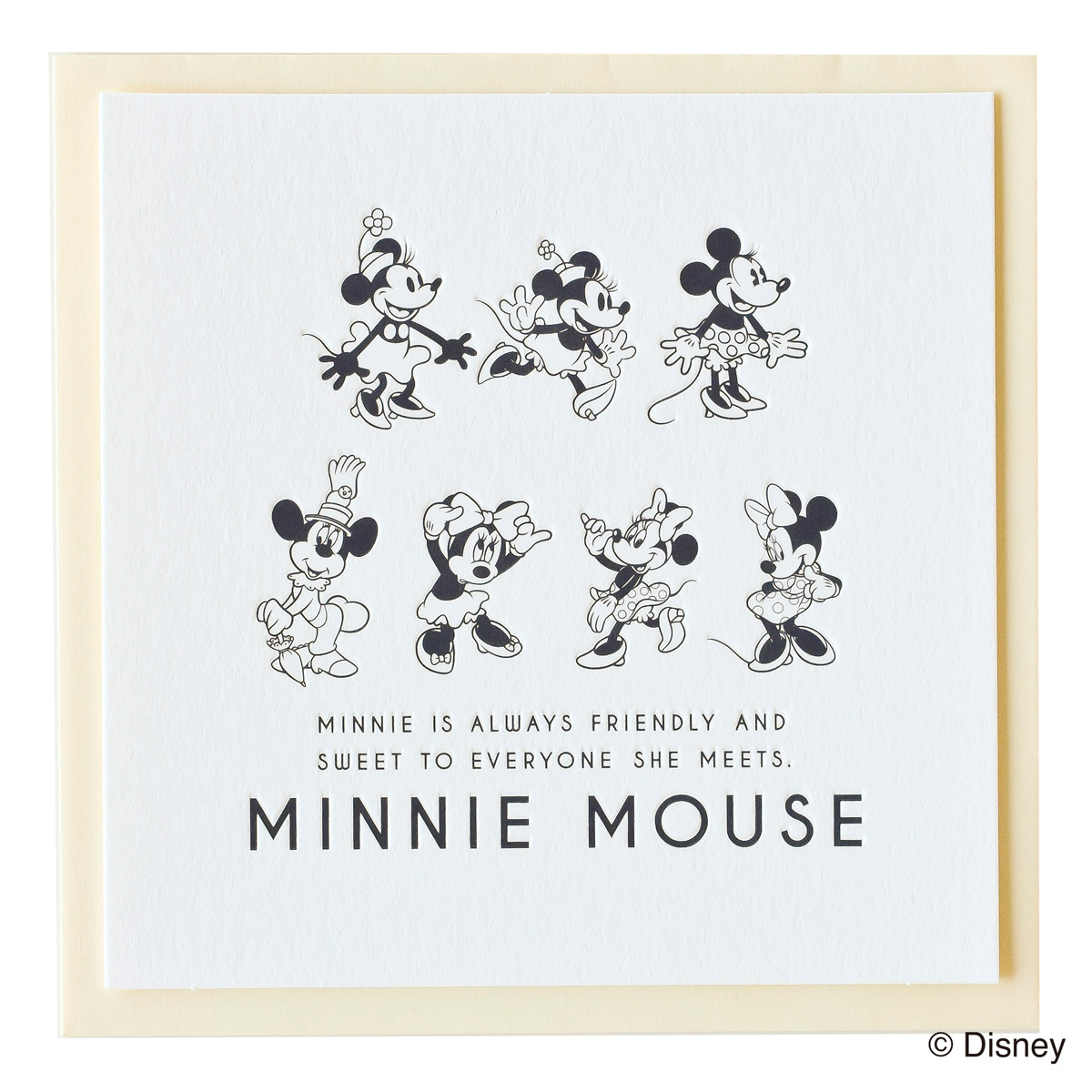 ミッキーマウス生誕90周年商品 メッセージカード ミニー An S4472 年版手帳 手帳 ダイアリー のダイゴーオンラインショップ