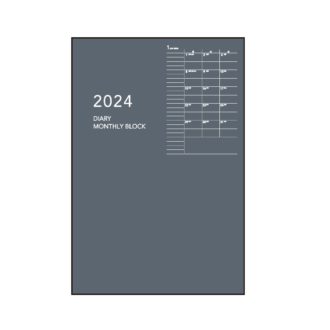 2024年1月始まり アポイント Appoint E8146 1ヶ月ブロック 薄型 A6対応 グレー