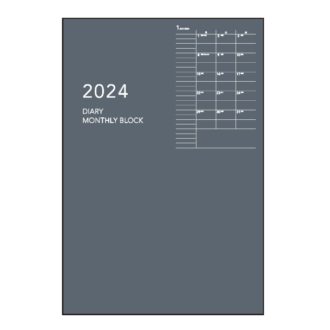 2024年1月始まり アポイント Appoint E8148 1ヶ月ブロック 薄型 B6対応 グレー