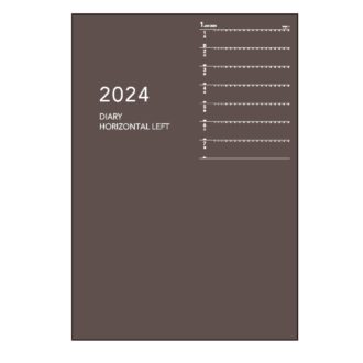 2024年1月始まり アポイント Appoint E8153 1週間＋横罫 薄型 A5対応 ブラウン