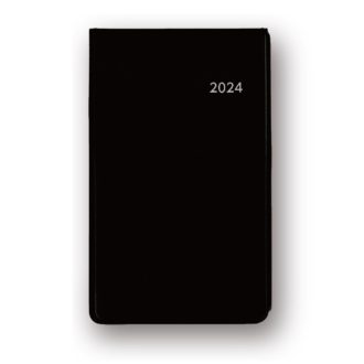 2024年1月始まり アポイント Appoint 大きな文字シリーズ 1ヶ月ホリゾンタル 縦開き 薄型 手帳（ミニ）サイズ ブラック E8302