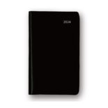 2024年1月始まり アポイント Appoint 大きな文字シリーズ 1ヶ月ホリゾンタル 薄型 手帳サイズ ブラック E8308