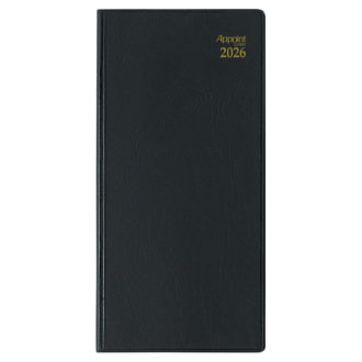 【予約商品】2026年4月始まり アポイント Appoint E1100 1ヶ月横罫 薄型 手帳サイズ ブラック