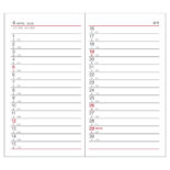 【予約商品】2026年4月始まり アポイント Appoint E1108 1週間+横罫 鉛筆付き 手帳(ミニ)サイズ ブラック