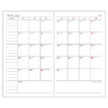 【予約商品】2026年4月始まり アポイント Appoint E1119 1週間+横罫 手帳サイズ ブラック