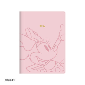 2024年1月始まり ディズニー Disney Diary B6 ウィークリー ミニー ピンク E6163